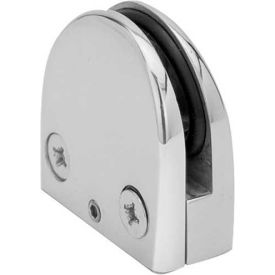Glass Grip, Flat Back, Polished Stainless Steel