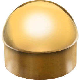 Half Ball End Cap, for 2" Tubing, Polished Brass