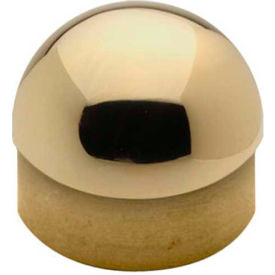 Half Ball End Cap, for 1.5" Tubing, Polished Brass