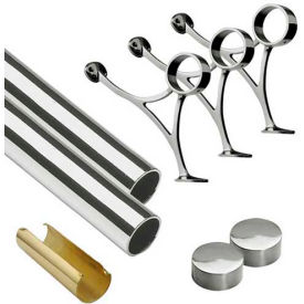 7' Foot Rail Kit, 2" Tube, Polished Stainless Steel