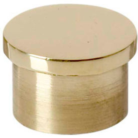 End Cap, Flush, for 1" Tubing, Polished Brass