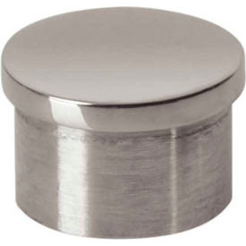 End Cap, Flush, for 1" Tubing, Polished Stainless Steel