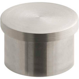 End Cap, Flush, for 1" Tubing, Satin Stainless Steel