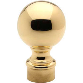 Ball Finial, for 1" Tubing, Polished Brass