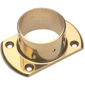 Flange, Wall, Cut, for 2" Tubing, Polished Brass