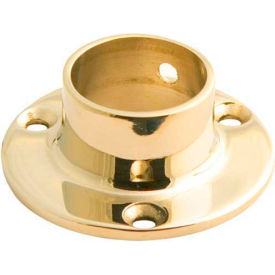 Flange, Wall, for 1" Tubing, Polished Brass