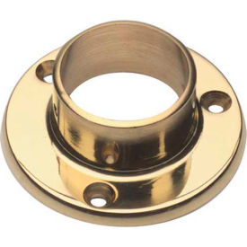 Flange, Wall, for 1.5" Tubing, Polished Brass