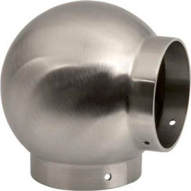 Ball Elbow for 2" Tubing, Satin Stainless Steel