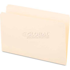 File Folders, Straight Cut, One-Ply Top Tab, Legal Size, Manila, 100/Box