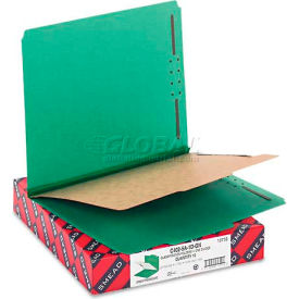 Pressboard Classification Folders, Letter, Four-Section, Green, 10/Box