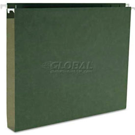 1" Capacity Box Bottom Hanging File Folders, Letter, Green, 25/Box