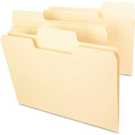 SuperTab File Folders, 1/3 Cut Top Tab, Letter, Manila, 100/Box