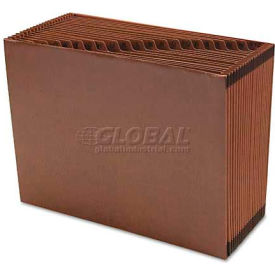 A-Z Open Accordion Expanding File, 21 Pockets, Letter, Leather-Like Redrope