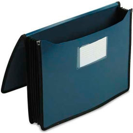 Premium 5-1/4" Accordion Expansion Wallets, Poly, Letter, Navy Blue