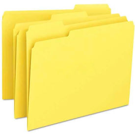 File Folders, 1/3 Cut Top Tab, Letter, Yellow, 100/Box