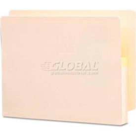 1-3/4" Accordion Expansion End Tab File Pocket, Straight Tab, Ltr, Manila, 25/Bx