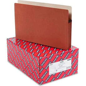 3-1/2" Accordion Expansion Drop Front Pocket, Legal Size, Manila/Redrope, 25 per Box