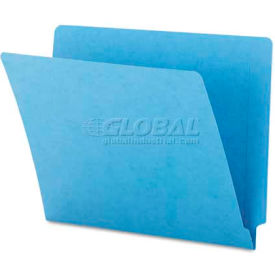Colored File Folders, Straight Cut, Reinforced End Tab, Letter, Blue, 100/Box
