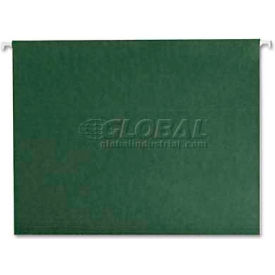 Hanging File Folders, Untabbed, 11 Point Stock, Letter Size, Green, 25/Box