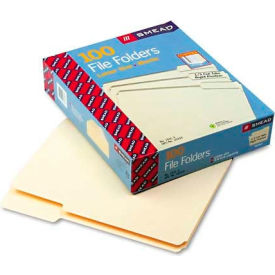 File Folders, 1/3 Cut Third Position, One-Ply Top Tab, Letter Size, 100/Box