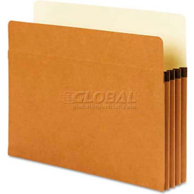 SuperTab Pocket, Redrope, 3-1/2" Accordion Expansion, Letter, 25/Box
