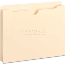 2-Ply Top File Jackets, 2" Accordion Expansion, Letter, 11 Point Manila, 50/Box