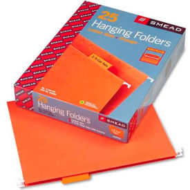 Hanging File Folders, 1/5 Tab, 11 Point Stock, Letter Size, Orange, 25/Box