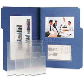 Self-Adhesive Poly Pockets, Top Load, 4 1/16"w x 3"h, Clear 100/Box