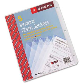Slash Pocket Jackets, Letter Size, Clear, 5 Pack