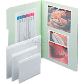 Self-Adhesive Poly Pockets, Top Load, 5-5/16 x 3-5/8, Clear, 100/Box