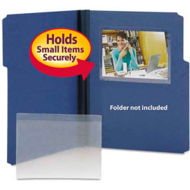 Self-Adhesive Poly Pockets, Top Load, 6-1/4 x 4-9/16, Clear, 100/Box