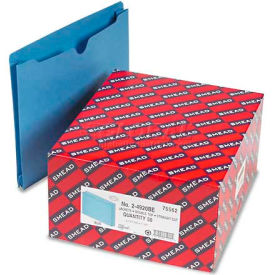 File Jackets, 2-Ply Tab and 2" Accordion Expansion, Letter, 11 Pt, Blue, 50/Box
