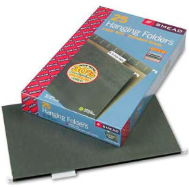 Hanging File Folders, 1/5 Tab, 11 Point Stock, Legal, Green, 25/Box