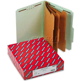 3" Expansion Classification Folders, Letter, Eight-Section, Gray-Green, 10/Box