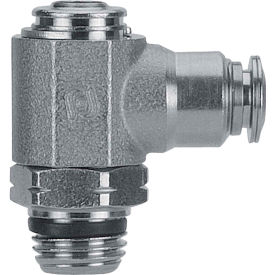 Needle Valve, Screw Adj., 1/2" Tube x 3/8" Swift-Fit, Metallic Collet