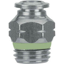Straight Male Connector, 10mm Tube x 1/4" BSPT Thread, Stainless Steel