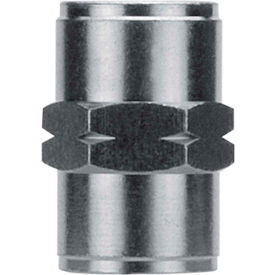 Female Coupling, 1/4" NPTF, Nickel Plated Brass