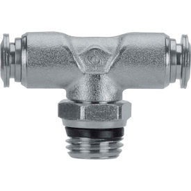 Swivel Branch Tee, 5/32" Tube x 1/8" Swift-Fit, Metallic Collet