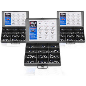 1/4" Tube Fitting Kit, 60 Assorted 1/4" Fittings, Durham Slide Drawer