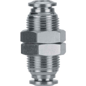 Bulkhead Union, 5/32" Tube, Metallic Collet