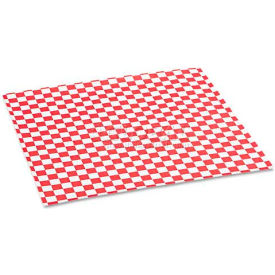Grease-Resistant Paper Wrap/Liners, 12 x 12, Red Check