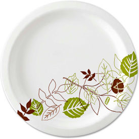 Pathways Paper Plates, 6-7/8" Diameter, Green/Burgundy/White, Pack of 500