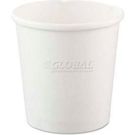 Flexstyle Double Poly Paper Containers, 16 oz., White, 500/Carton