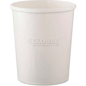 Flexstyle Double Poly Paper Containers, 32 oz., White, 500/Carton