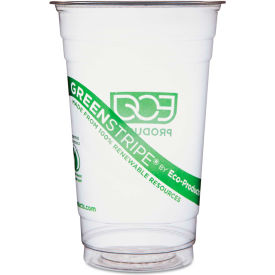 GreenStripe Renewable Resource Cold Drink Cups, 20 oz., Translucent, 1000/Carton