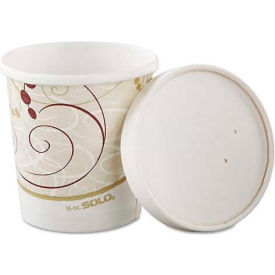 16 oz. Flexstyle Double Poly Paper Container/Lid Combo, Symphony, 250/Carton