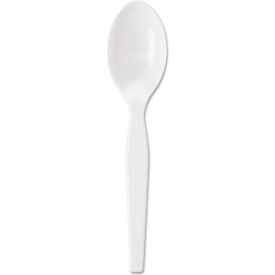 Individually Wrapped Teaspoons, Polystyrene, White, 1000/Carton