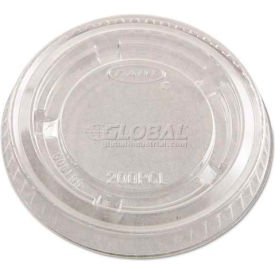 Portion Cup Lids, Fits 1-1/2-2 oz. Cups, Plastic, Clear, 2500/Carton