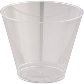 Plastic Tumbler, 9 Oz., Translucent, Squat, 500/Pack