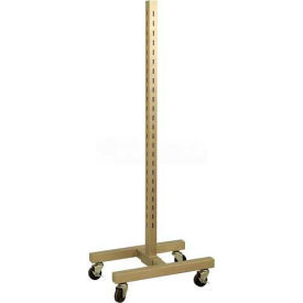 Slotted Single Displayer With Casters, Satin Nickel